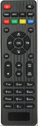 Пульт для приставки LUMAX DV-2118HD DV-3201HD V-3206HD DVB-T2 тех пак