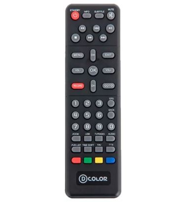Пульт для приставки D-COLOR DVB-T2 DC802HD DVB-T2 [HOB1494] тех пак