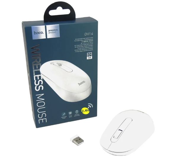 Мышь беспроводная HOCO GM14 3 кнопки 2.4G 12000PI белая