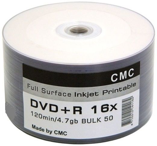 Диск CMC DVD+R 16X FULL INKJET PRINT 50шт в пленке