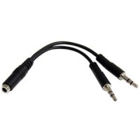 Разветвитель Jack 3.5 5bites AA-3MF2-02BK 0.1 метра 3.5JACK(M)-2x3.5JACK(F) черный