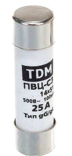 Предохранитель (Плавкая вставка) TDM ПВЦ-С3 250В 25А SQ0729-0018