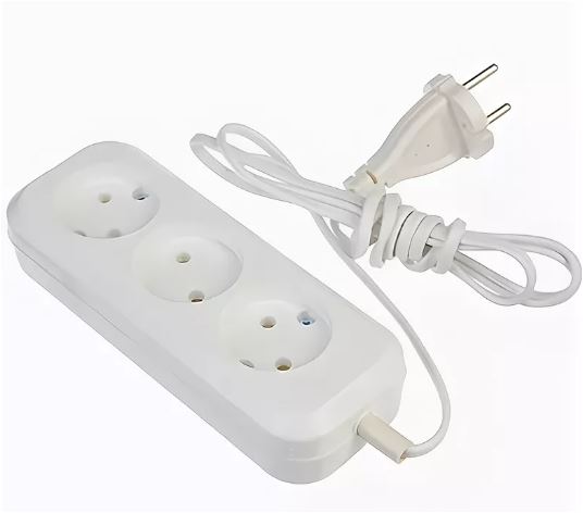 Удлинитель ЭРА 3 роз, длина=5,0м б/з ШВВП UX-3-5м 6A. 250B. 1300BT